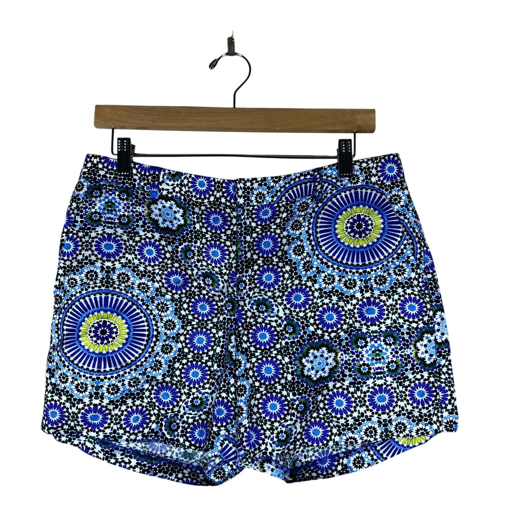 Banana Republic Medallion Mosaic Print Shorts Blue Green Boho Summer Size 4